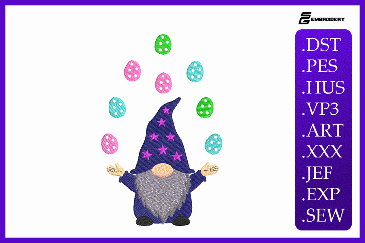 Magical Easter Gnome Embroidery Designs