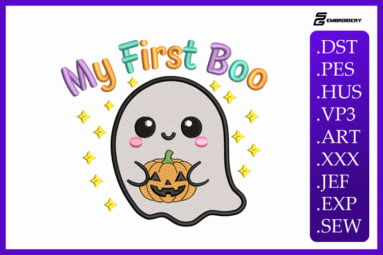 My First Boo Embroidery Designs For Machine