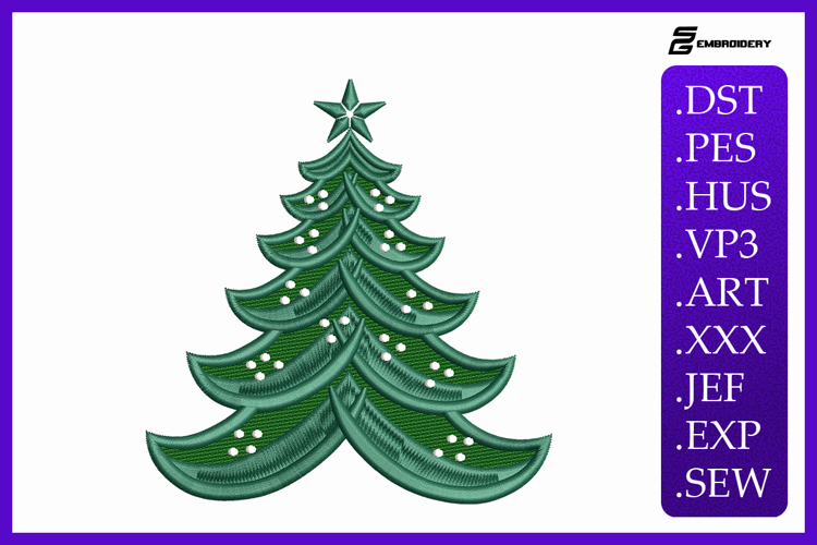 Christmas Tree Embroidery Image 6