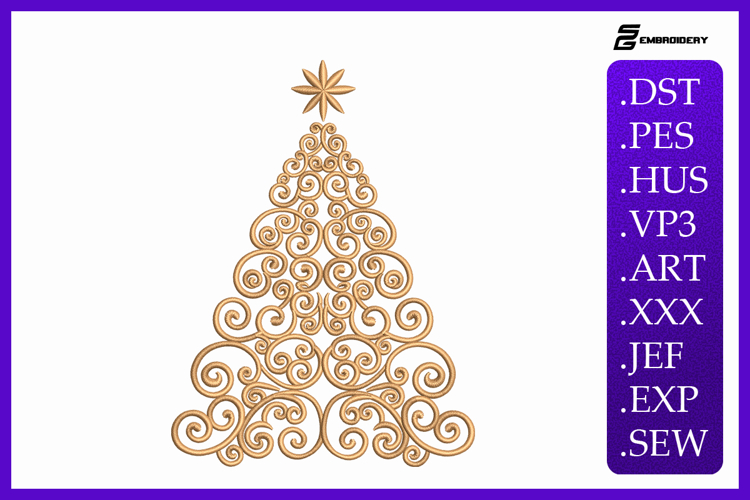 Christmas Tree Embroidery Image 5
