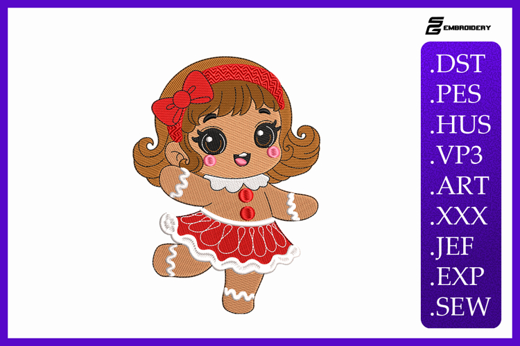 Adorable Holiday Gingerbread Embroidery Designs For Machine