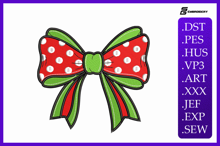 Bow Embroidery Designs Image 2