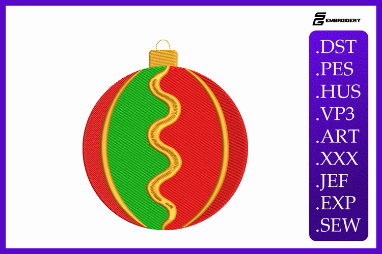 Classic Christmas Ornament Embroidery Designs For Machine