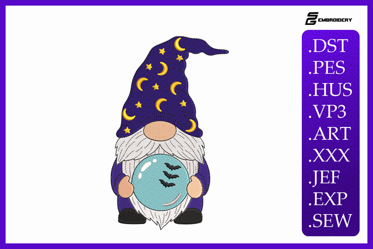 Magical Gnome Embroidery Designs For Machine example image 1