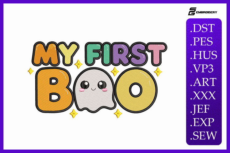 My First Boo Embroidery Designs For Machine