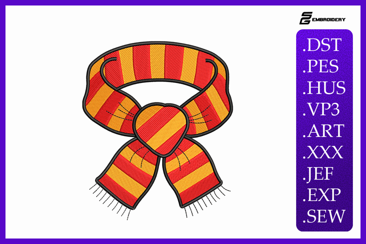 Festive Fall Scarf Embroidery Designs For Machine