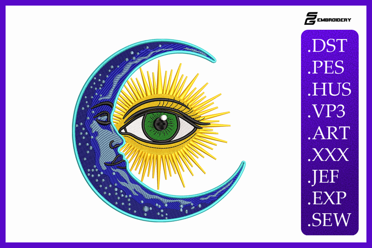 Moon Embroidery Image 9