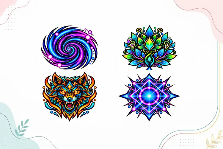 Neon Mystical Stickers