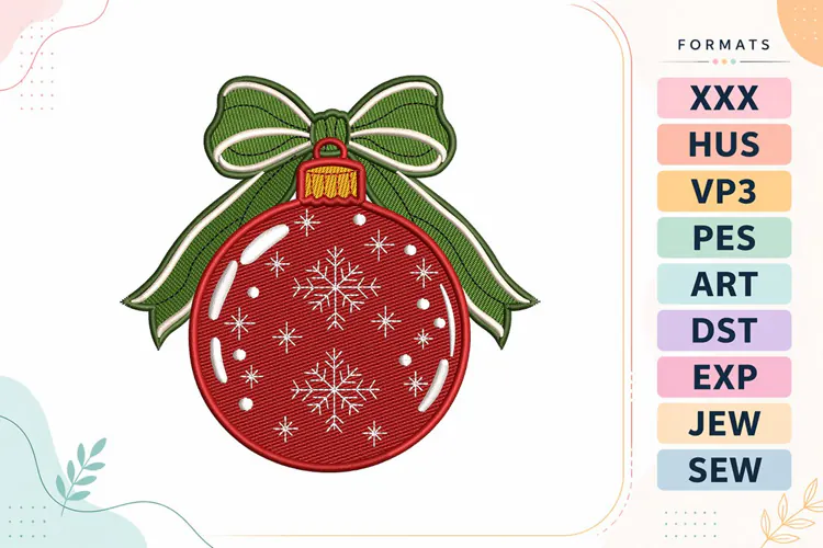 Christmas Ornament Embroidery Designs For Machine