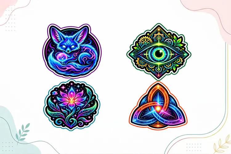 Neon Mystic Stickers Magical