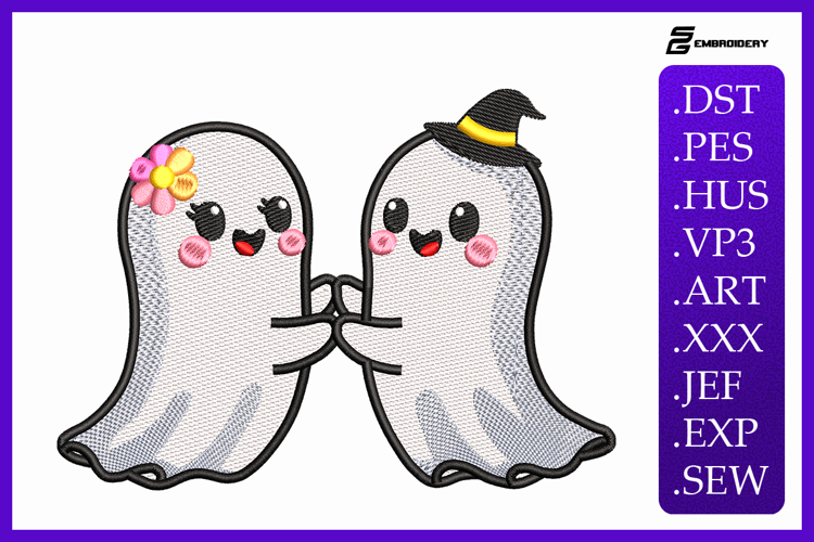 Ghostly Love Embroidery Designs For Machine
