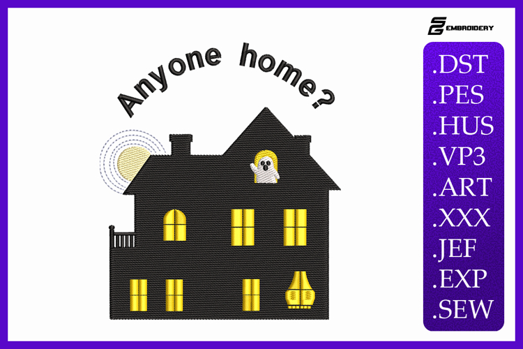 Is Anyone Home? Haunted House Embroidery Designs For Machine
