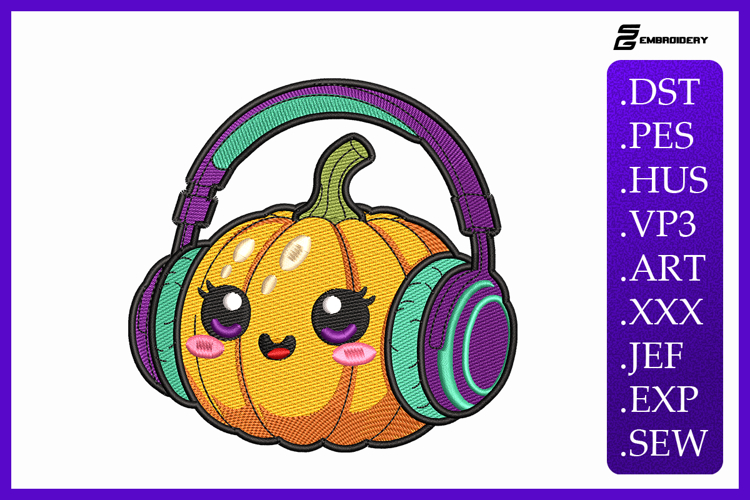 Pumpkin Embroidery Image 22