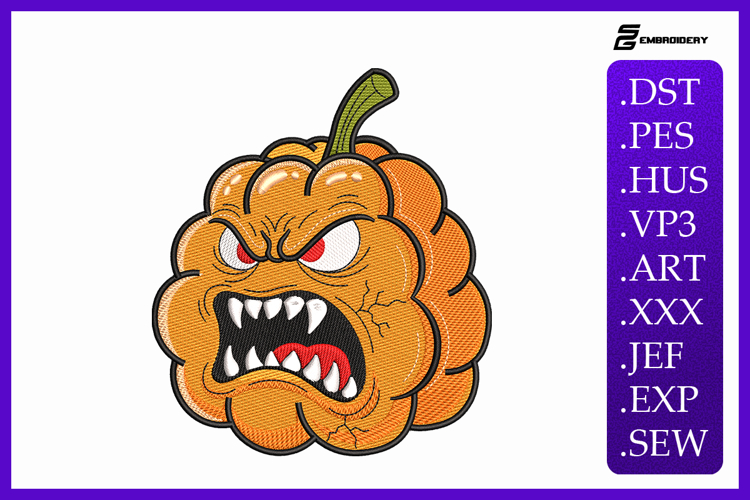 Pumpkin Embroidery Image 7