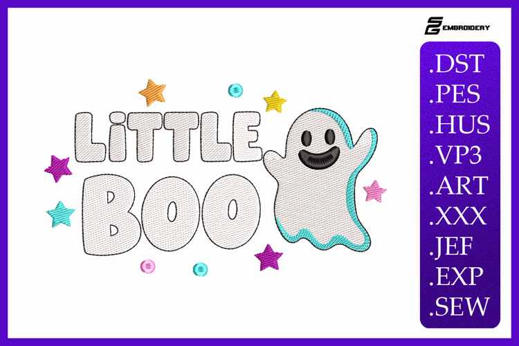 Little Boo - Halloween Embroidery Designs For Machine