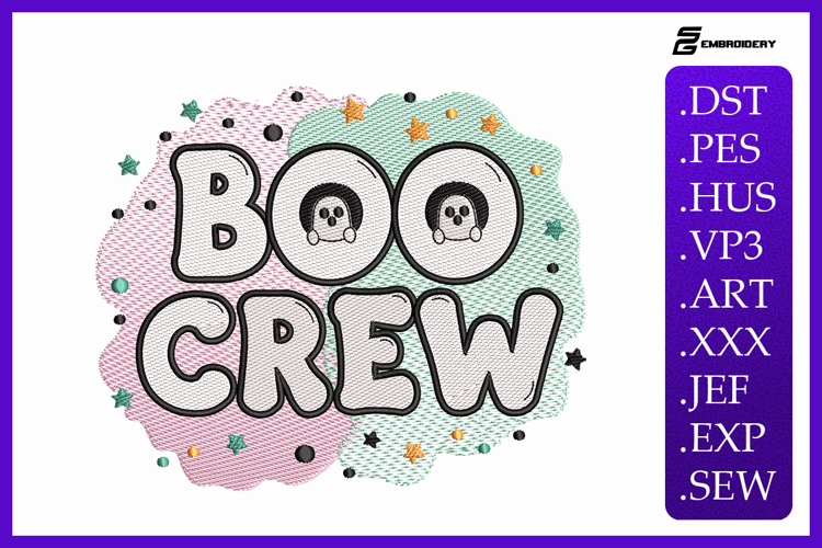 Boo Crew - Halloween Embroidery Designs For Machine