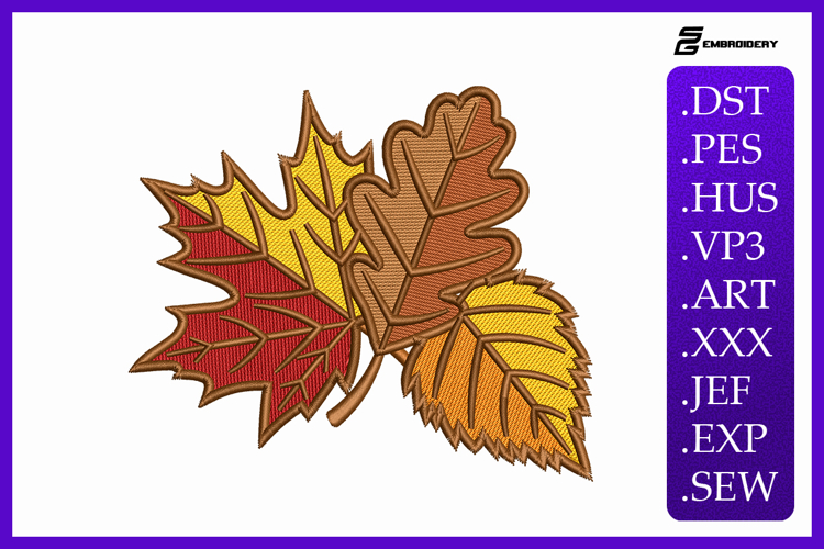Fall Leaves Embroidery Designs For Machine
