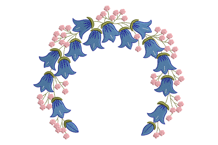 Bluebells embroidery designs for machine