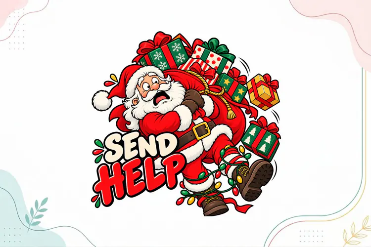 Funny Christmas Santa Clipart