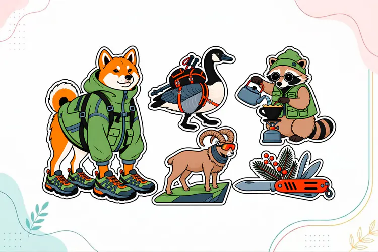 Outdoor Adventure Animal Stickers