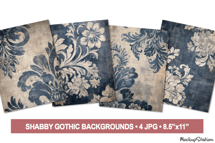 Shabby Backgrounds, Vintage Baroque Digital Papers