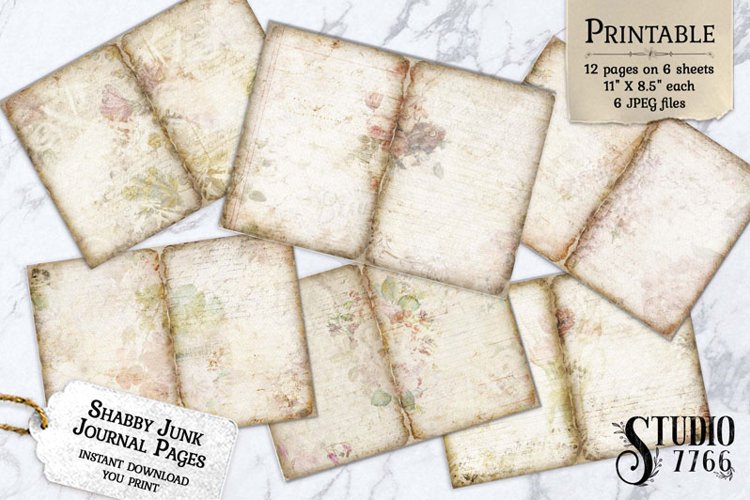 Printable Shabby Junk Journal Pages (2588605)
