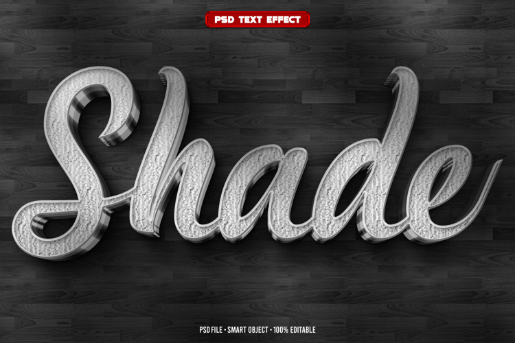 Shade 3D editable text effect