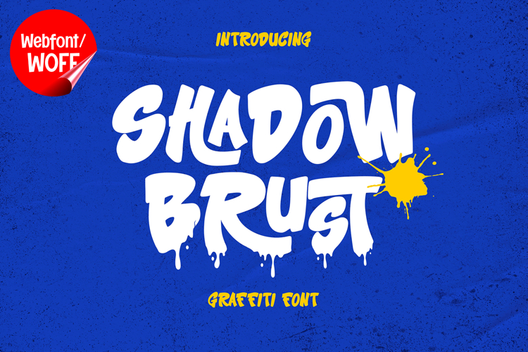 Shadow Burst | Graffiti Webfont for Bold Urban Street Design
