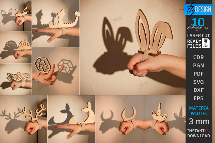 Shadow Theater Accessories Laser Cut Bundle | 3D Puppets SVG