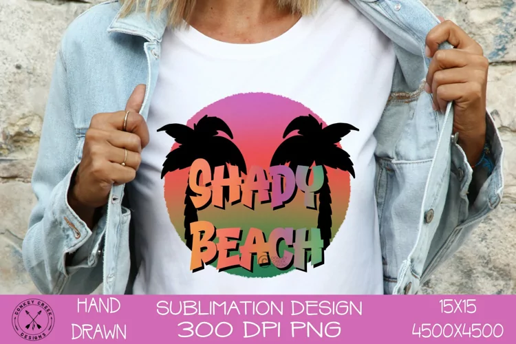 Summer Sublimation Design| Shady Beach PNG