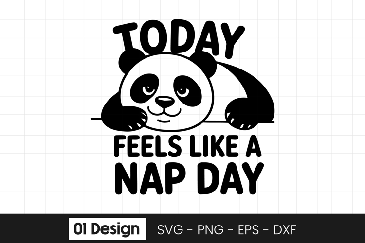 Panda Nap Day Funny Quote Design SVG PNG