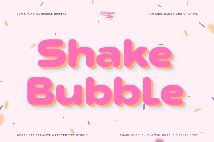 Shake Bubble Playful Bubble Display Font