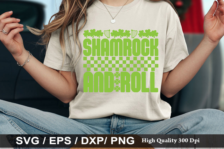 Shamrock and Roll - St. Patricks Day SVG Design