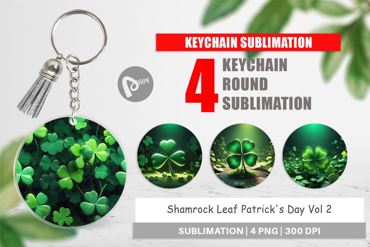 Keychain Shamrock Leaf Patrick Day