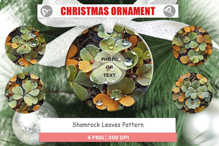 Christmas Ornaments Shamrock Leaves Pattern