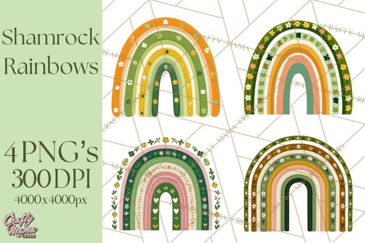 Boho Rainbow Clipart Image 10