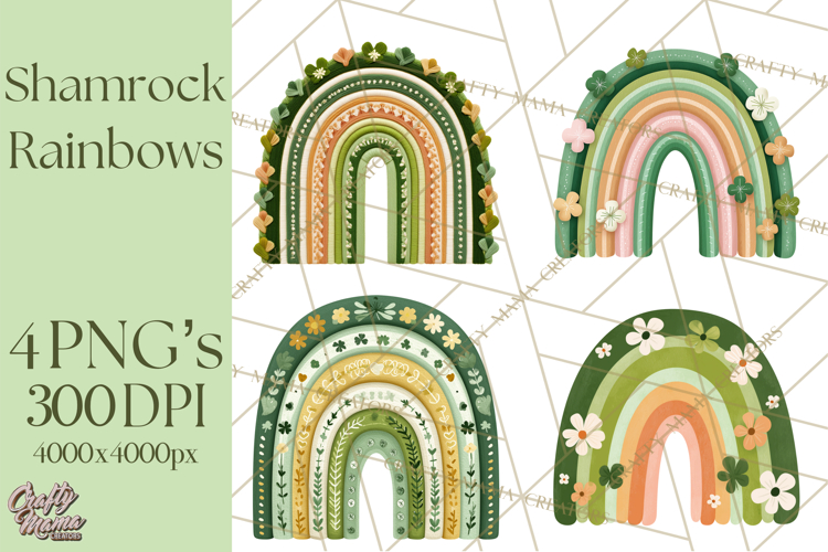 Boho Rainbow Clipart Image 12