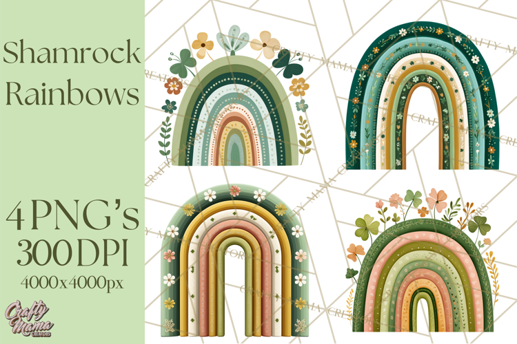 Boho Rainbow Clipart Image 2