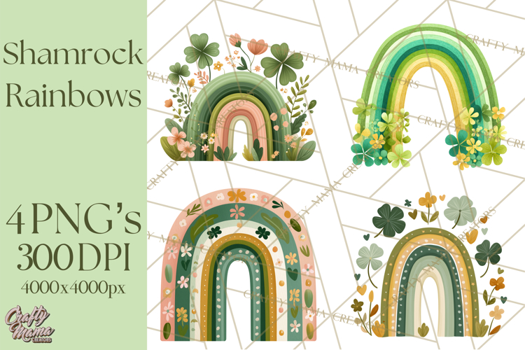 Boho Rainbow Clipart Image 4