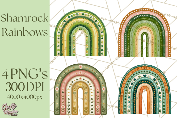 Boho Rainbow Clipart Image 7