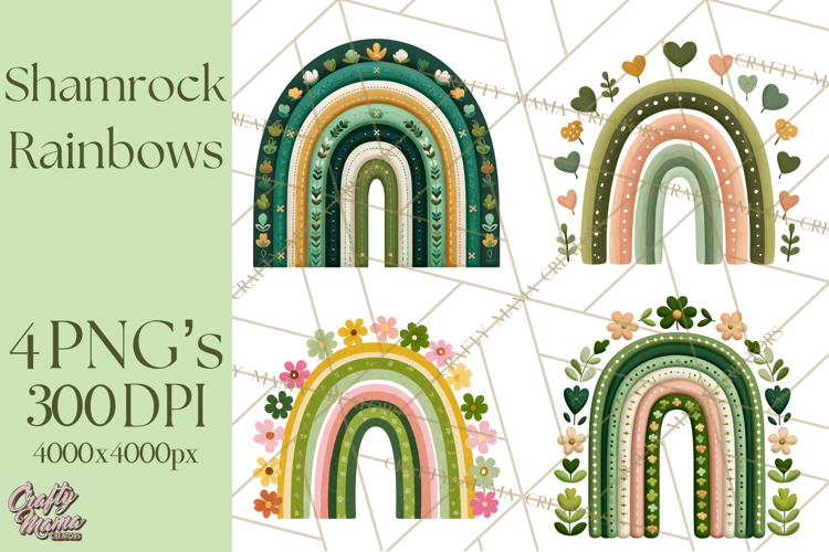 Boho Rainbow Clipart Image 8