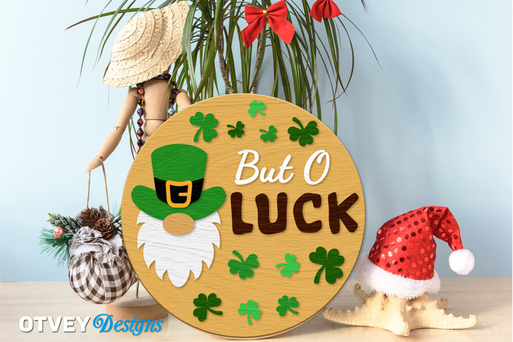 Shamrock Welcome Sign | Lucky Clover Door Hanger Lasercut