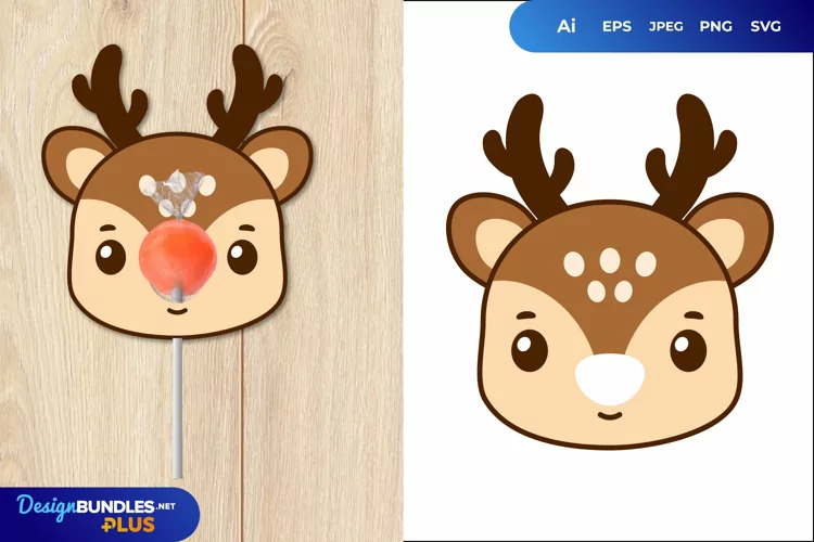 Christmas Deer Lollipop Candy Wrapper