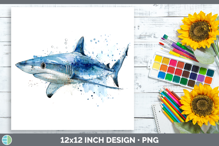 Blue Shark Sketch Paper Backgrounds Design