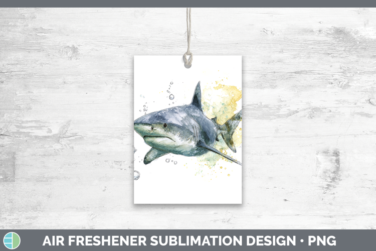 Bull Shark Sketch Air Freshener Sublimation Design