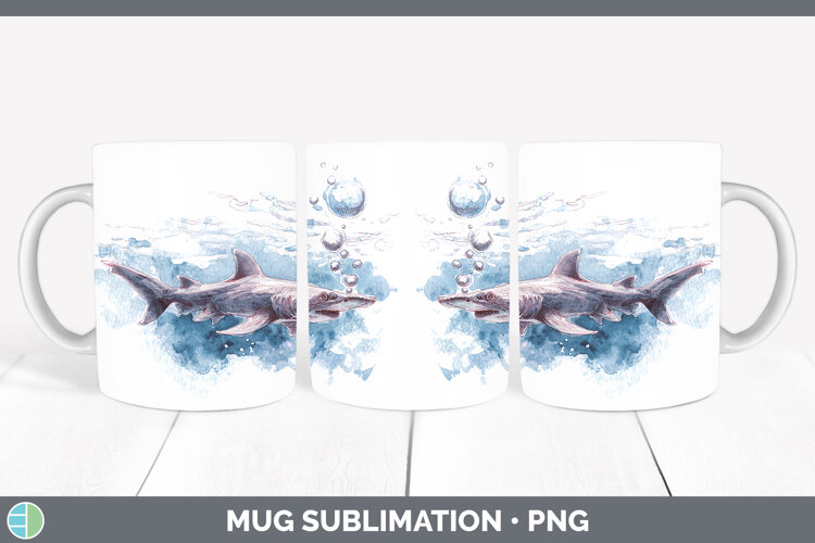 GorgeousShark Sketch Mug Wrap design.