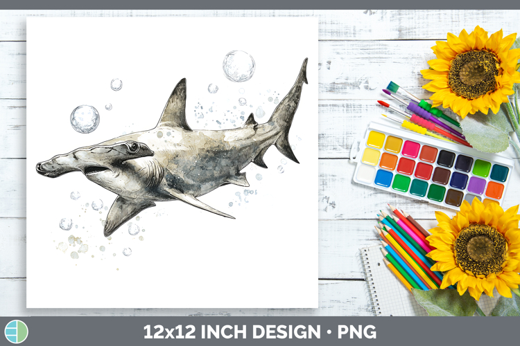 Hammerhead Shark Sketch Paper Backgrounds Design