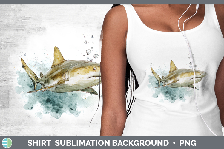 Lemon Shark Sketch Shirt Sublimation Design