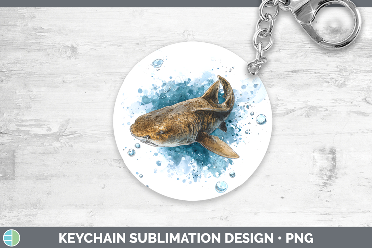 Nurse Shark Sketch Keychain Sublimation Design