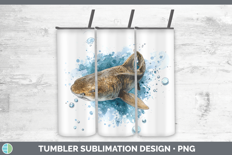 Nurse Shark Sketch Tumbler Sublimation Design